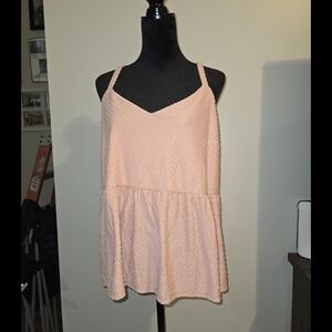 Orange and Pink Tiered Sleeveless Camisole
